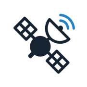 Icon - satellite representing maintenance & security